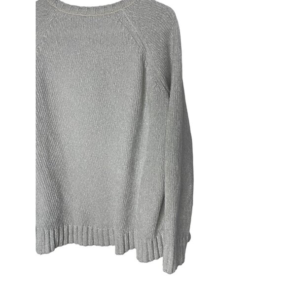 Justice Girls 8 Unicorn Sweater Flip Sequin Metallic Knit Gray Top - Picture 12 of 13